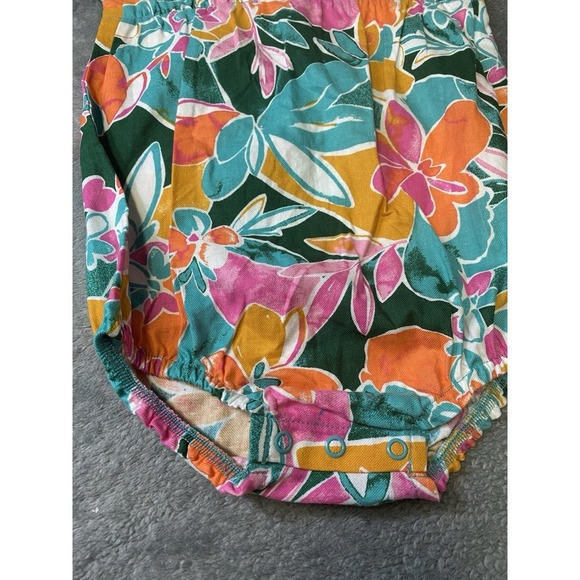 Carter's Tropical Jersey Romper For Summer Baby Girl Size 18 Months - Picture 3 of 9
